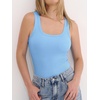 image:imageANRABESS Tank Top for Women Built in Bra Summer Scoop Neck Sleeveless ShirtSky Blue