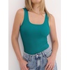 image:imageANRABESS Tank Top for Women Built in Bra Summer Scoop Neck Sleeveless ShirtTeal