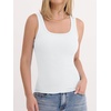 image:imageANRABESS Tank Top for Women Built in Bra Summer Scoop Neck Sleeveless ShirtWhite