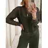 image:imageANRABESS Two Piece Sets For Women Fall Lounge Travel Airport OutfitsArmy Green
