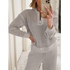 image:imageANRABESS Two Piece Sets For Women Fall Lounge Travel Airport OutfitsLight Khaki