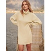 image:imageANRABESS Women Oversized Cowl Neck Fall Long Sleeve Sweater DressApricot