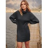 image:imageANRABESS Women Oversized Cowl Neck Fall Long Sleeve Sweater DressBlack