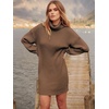 image:imageANRABESS Women Oversized Cowl Neck Fall Long Sleeve Sweater DressCamel