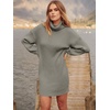 image:imageANRABESS Women Oversized Cowl Neck Fall Long Sleeve Sweater DressCoffee Gray