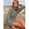 image:imageANRABESS Women Oversized Cowl Neck Fall Long Sleeve Sweater DressCoffee Gray