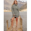 image:imageANRABESS Women Oversized Cowl Neck Fall Long Sleeve Sweater DressCoffee Gray