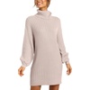image:imageANRABESS Women Oversized Cowl Neck Fall Long Sleeve Sweater DressLight Pink