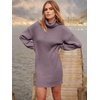 image:imageANRABESS Women Oversized Cowl Neck Fall Long Sleeve Sweater DressPurple