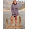 image:imageANRABESS Women Oversized Cowl Neck Fall Long Sleeve Sweater DressPurple