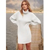 image:imageANRABESS Women Oversized Cowl Neck Fall Long Sleeve Sweater DressWhite
