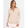 image:imageANRABESS Women Polo V Neck Lightweight Fall SweatersAlmond