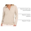 image:imageANRABESS Women Polo V Neck Lightweight Fall SweatersAlmond