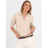 image:imageANRABESS Women Polo V Neck Lightweight Fall SweatersAlmond