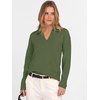 image:imageANRABESS Women Polo V Neck Lightweight Fall SweatersArmy Green