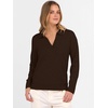 image:imageANRABESS Women Polo V Neck Lightweight Fall SweatersCoffee