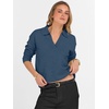 image:imageANRABESS Women Polo V Neck Lightweight Fall SweatersDeep Blue