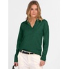 image:imageANRABESS Women Polo V Neck Lightweight Fall SweatersForest Green