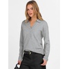 image:imageANRABESS Women Polo V Neck Lightweight Fall SweatersGray