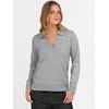 image:imageANRABESS Women Polo V Neck Lightweight Fall SweatersGray