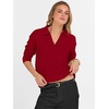 image:imageANRABESS Women Polo V Neck Lightweight Fall SweatersLight Red