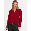 image:imageANRABESS Women Polo V Neck Lightweight Fall SweatersLight Red