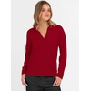 image:imageANRABESS Women Polo V Neck Lightweight Fall SweatersLight Red