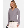 image:imageANRABESS Women Polo V Neck Lightweight Fall SweatersNutmeg