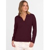 image:imageANRABESS Women Polo V Neck Lightweight Fall SweatersRed