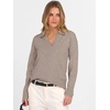 image:imageANRABESS Women Polo V Neck Lightweight Fall SweatersTan