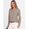 image:imageANRABESS Women Polo V Neck Lightweight Fall SweatersTan