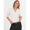 image:imageANRABESS Women Polo V Neck Lightweight Fall SweatersWhite