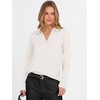 image:imageANRABESS Women Polo V Neck Lightweight Fall SweatersWhite