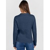image:imageANRABESS Womens Cable Knit Sweaters Long Sleeve Polo Fall OutfitsDeep Blue