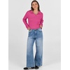 image:imageANRABESS Womens Cable Knit Sweaters Long Sleeve Polo Fall OutfitsHot Pink