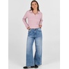 image:imageANRABESS Womens Cable Knit Sweaters Long Sleeve Polo Fall OutfitsPink