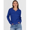 image:imageANRABESS Womens Cable Knit Sweaters Long Sleeve Polo Fall OutfitsRoyal Blue