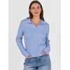 image:imageANRABESS Womens Cable Knit Sweaters Long Sleeve Polo Fall OutfitsSky