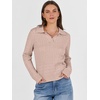image:imageANRABESS Womens Cable Knit Sweaters Long Sleeve Polo Fall OutfitsTaffy