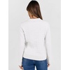 image:imageANRABESS Womens Cable Knit Sweaters Long Sleeve Polo Fall OutfitsWhite