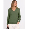 image:imageANRABESS Womens Fall Long Sleeve V Neck Lightweight Sweaters TopArmy Green