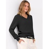 image:imageANRABESS Womens Fall Long Sleeve V Neck Lightweight Sweaters TopBlack