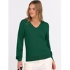image:imageANRABESS Womens Fall Long Sleeve V Neck Lightweight Sweaters TopDark Forest Green