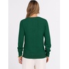 image:imageANRABESS Womens Fall Long Sleeve V Neck Lightweight Sweaters TopDark Forest Green