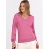 image:imageANRABESS Womens Fall Long Sleeve V Neck Lightweight Sweaters TopHot Pink
