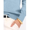 image:imageANRABESS Womens Fall Long Sleeve V Neck Lightweight Sweaters TopLight Blue