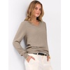 image:imageANRABESS Womens Fall Long Sleeve V Neck Lightweight Sweaters TopLight Camel