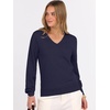 image:imageANRABESS Womens Fall Long Sleeve V Neck Lightweight Sweaters TopNavy Blue