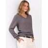 image:imageANRABESS Womens Fall Long Sleeve V Neck Lightweight Sweaters TopNutmeg