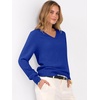image:imageANRABESS Womens Fall Long Sleeve V Neck Lightweight Sweaters TopRoyal Blue